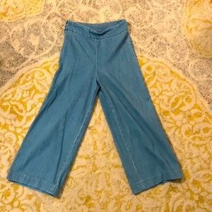 Free People Wide Leg Denim Pant